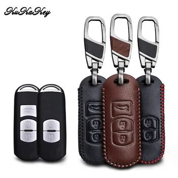 

Leather Car Key Cover with Keychain for Mazda 2 3 5 6 8 CX-3 CX-4 CX-5 CX-7 CX-9 GT Atenza Axela MX5 Speed Miata MX5 323 626