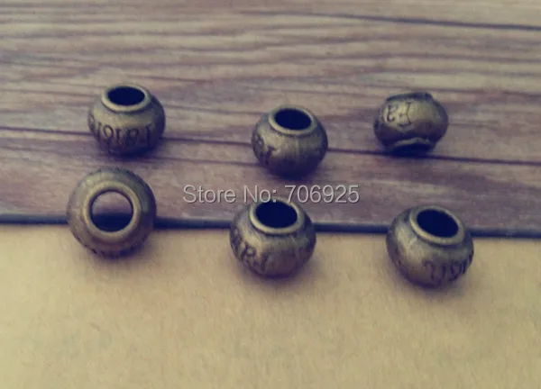 

20pcs/lot Antique bronze English letters beads pendant charm connector 11mmx8mm