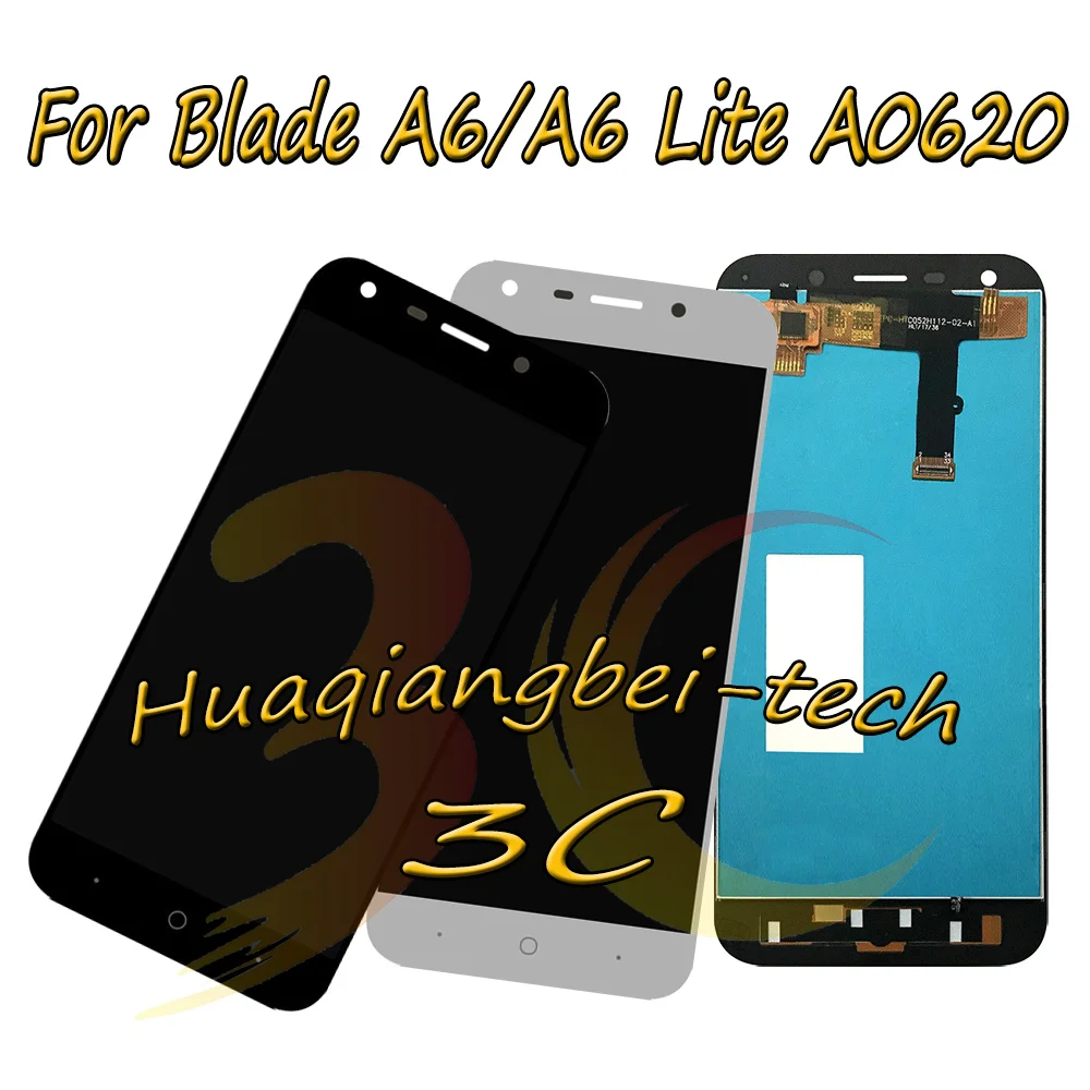 

5.2'' New For ZTE Blade A6 / Blade A6 Lite A0620 A0621 Full LCD DIsplay + Touch Screen Digitizer Assembly Black / White / Gold