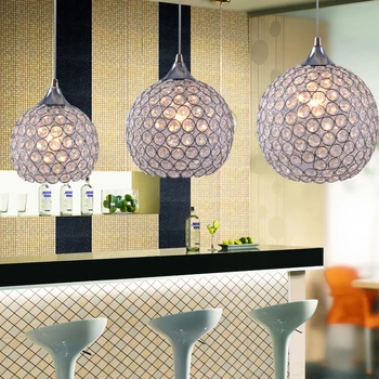 

Modern K9 Crystal Small Pendant Light Lampshade Decoration Home Luminaire Dinning Room Lamp