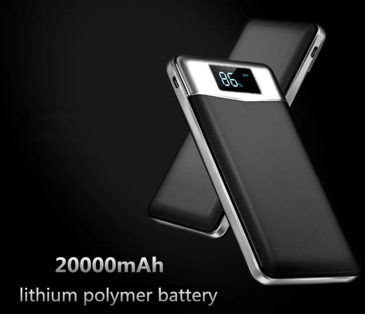 

Original Power Bank 20000mAh 18650 External Battery Fast charge Dual USB Powerbank Portable Mobile phone Charger for Iphone