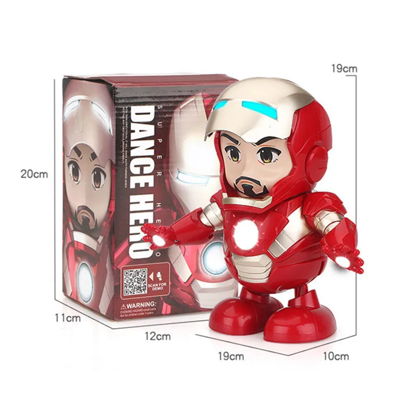 

Avengers Endgame Dance Iron Man With music Movable Model Toys PVC Action Figure Movie Avengers Endgame Iron Man Dancing Led Toy