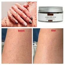 Кофейный скраб для тела, крем для лица, Соль Мертвого моря, отшелушивающий, отбеливающий, увлажняющий, антицеллюлитный, для лечения акне