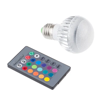 

9W E27 RGB Bulb Light Lamp With 24 Key IR Remote AC 85-265V