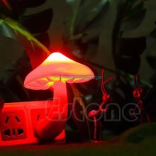 New Night Light Style Mini Soft Romantic Sensor Mushroom Baby Room Bed Lamp Home Decor #H028#