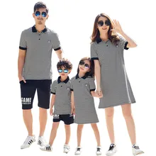 New Family Matching Outfits Mom and Daughter Dress Summer Polo T Shirt Mother Father Son Family Look Baby Mommy and Me Clothes family christmas clothes mother daughter father son t shirt family matching clothes mommy and me clothes family look outfit