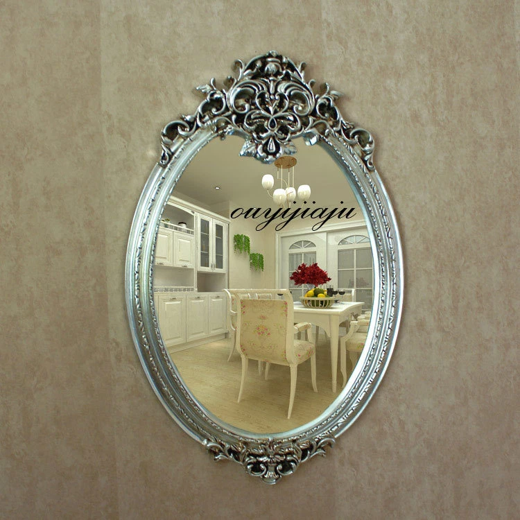 Large Big Decorative Cosmetic Antique Oval Wall Mirror With Frame Vintage Wedding Gift Bathroom Shower Royal Style Home Decor Mirror Contract Decorative Shell Mirrorsdecorative Mirror Clips Aliexpress