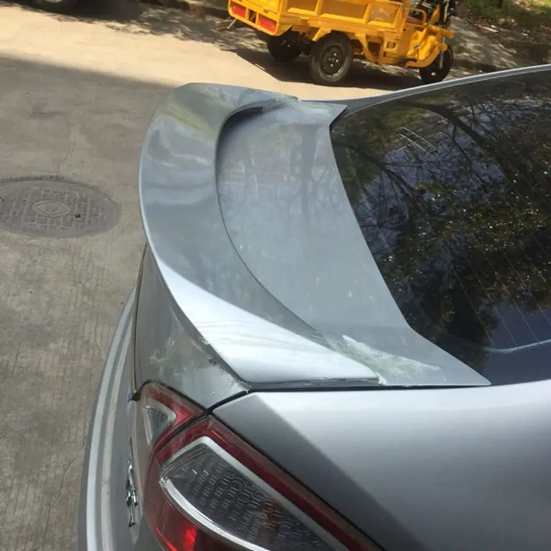 

For Ford Fiesta Sedan 4doors 2009-2016 Car ABS Plasrtic Unpainted Primer Color Tail Wing Rear Boot Lip Trunk Rear Roof Spoiler