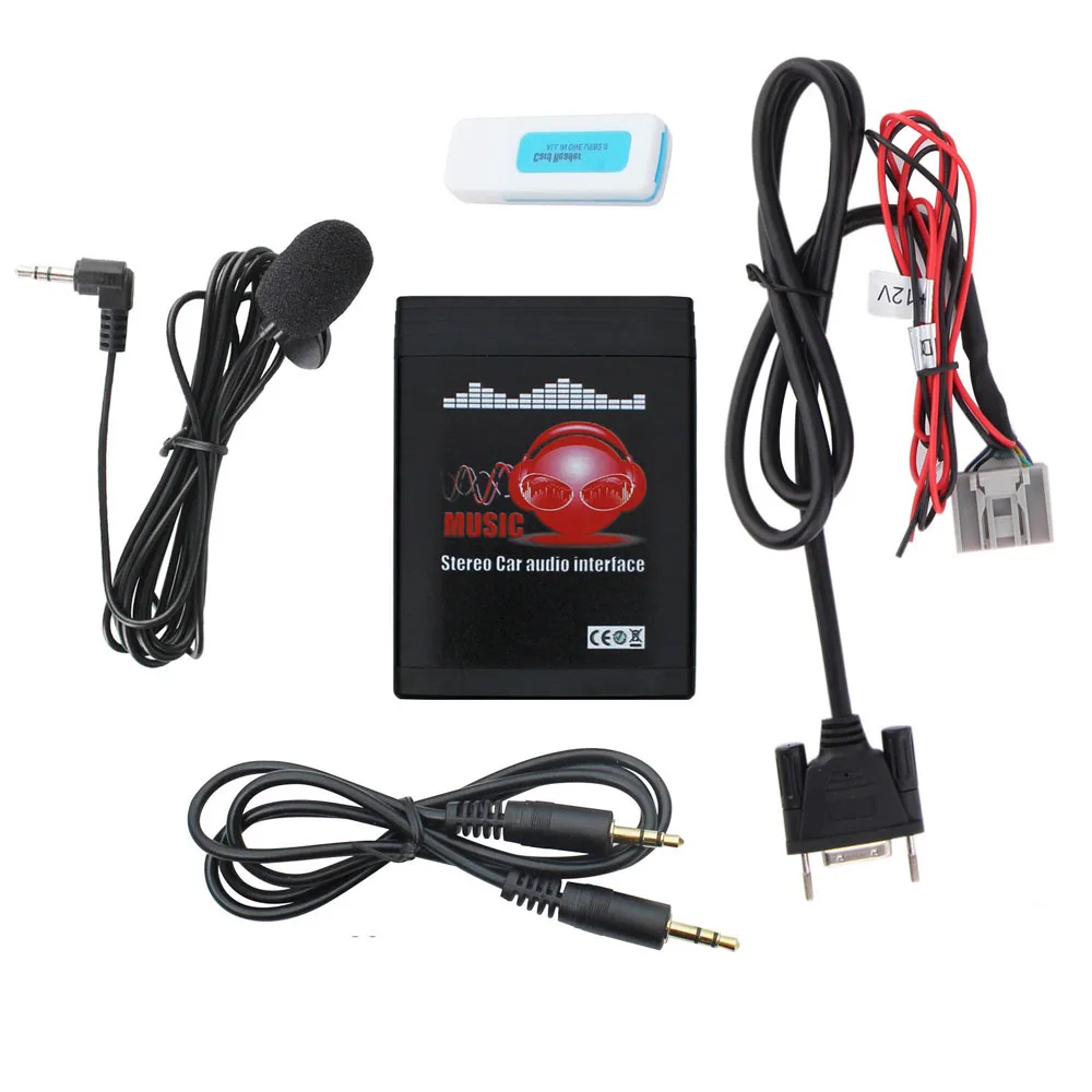 Автомобильный MP3 AUX USB 12V 3,5 мм стерео переходник Беспроводной Hands Free Авто Bluetooth приемник подходит для Ford Focus, Edge, F150, F250 QX985