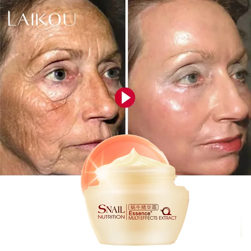 

Snail Face Cream For Dry Skin Care Womens Collagen Whitening Hyaluronic Acid Day Night Cream Wrinkle Anti-Aging Moisturizing P