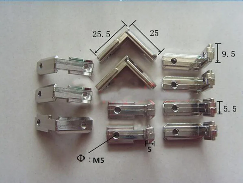 2020 углу канавки промышленных Алюминий профиль, фурнитура встроенный разъем Европейский Стандартный 10 шт