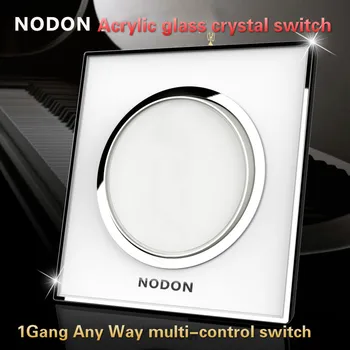 

Acrylic glass crystal switch panel round midway 1 Gang Any Way multi-control switch