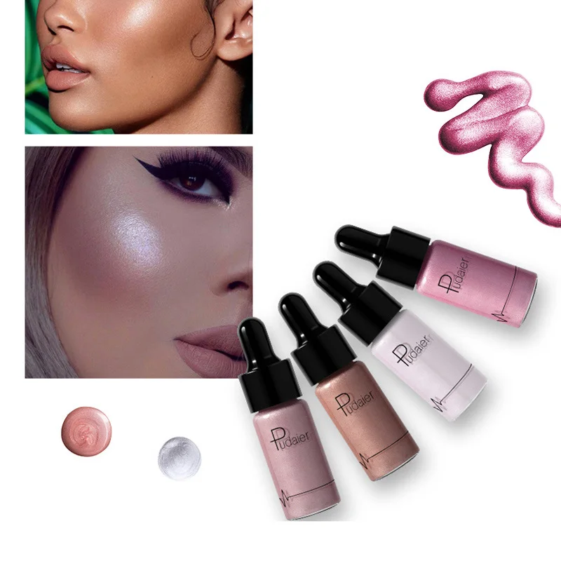

2018 Liquid Highlighter Concealer Shimmer Makeup Glow Face Countour Glitter Brighten Highlighters