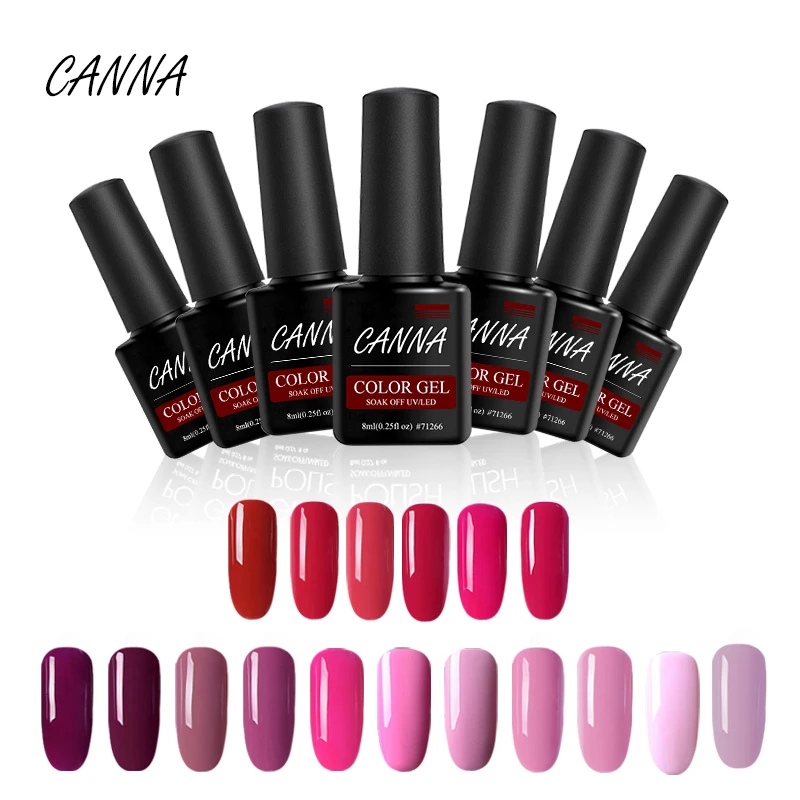 Canna 8ml Uv Gellak Gel Nail Polish Lakiery Hybrydowe Nagels Spulletjes Long Lasting Soak Off White Semi Permanente Gel Polish Nail Gel Aliexpress