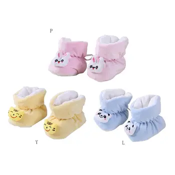 

Autumnl Winter Infants Thick Warm Crystal Velvet Soft Bottom Non-Slip Shoes Newborn Baby Toddler shoes Anti-Fall Shoes