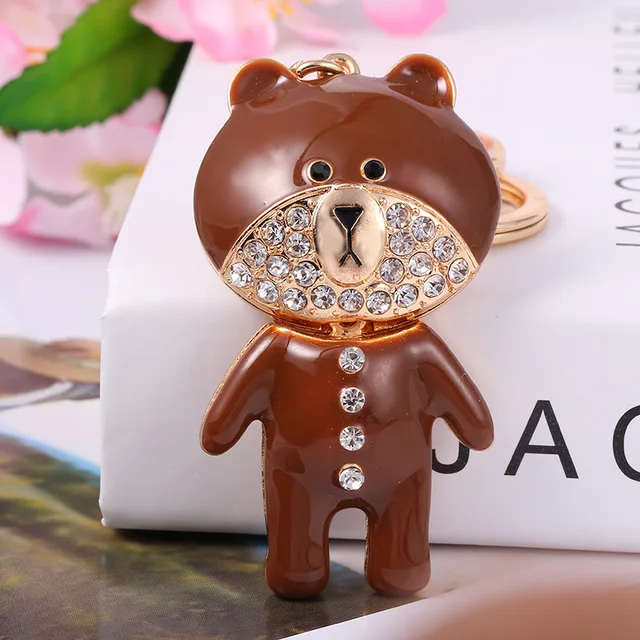5 colors Cute Bear Keychains Key chain Fashion Gift Keychain Creative