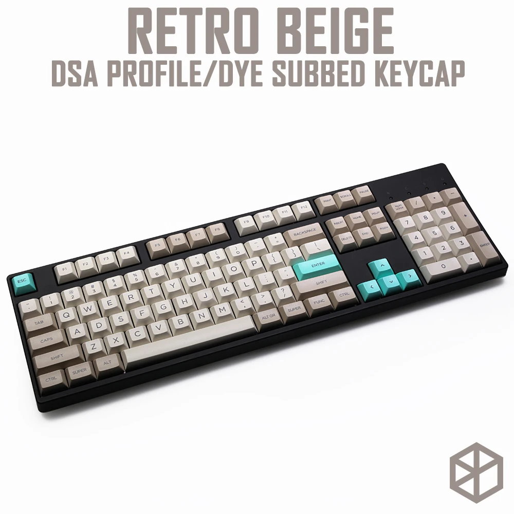 Dsa Style Keycap Set PBT пластиковый ретро бежевый для механической клавиатуры серый cyan gh60