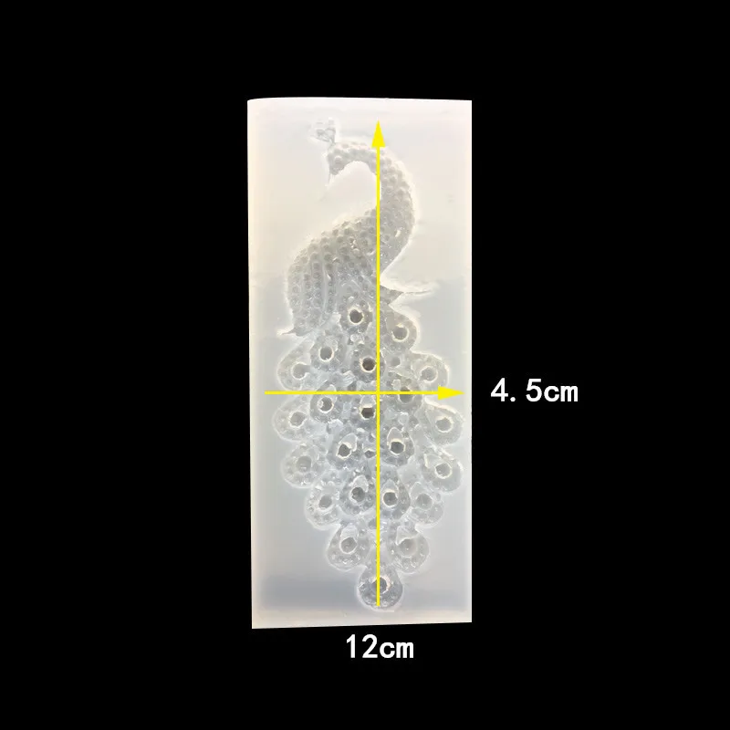 1 шт./лот, УФ-полимерные ювелирные изделия, жидкий силикон, форма павлина, подвески, подвеска для DIY, подвески, изготовление ювелирных изделий