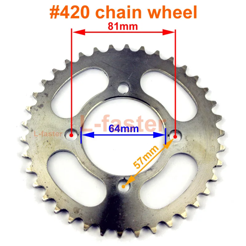 

Electric Tricycle Chainring #420 Trike Sprocket 38T 48T 29T Compatible With Our Freewheel Customized Gear For 420 Chain