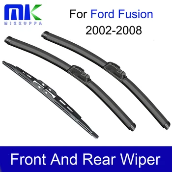 

Mikkuppa Wiper Blades For Ford Fusion 2002 2003 2004 2005 2006 2007 2008 Windscreen Wiper Silicone Rubber Auto Car Accessories