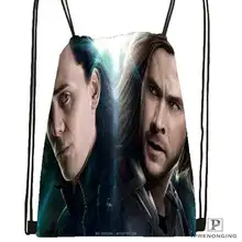 Пользовательские thor-loki-marvel походная сумка на шнурке для мужчин и женщин милый рюкзак дети ранец(черная спина) 31x40 см#20180611-03-150