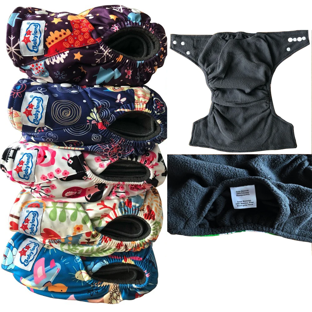 6 pieces charcoal diapers