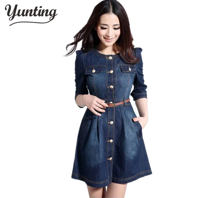 Lace Denim Dresses