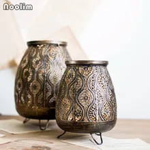 Винтажные черные золотые подсвечники I маленький подсвечник Tealight Подсвечник подсвечники домашний декор Рон полые резные WZF147