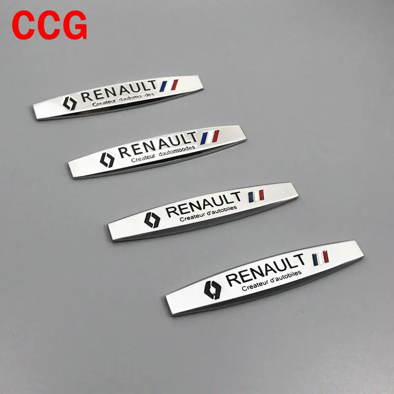 

2pcs 3D Metal Renault car emblem Fender Side Stickers for Renault Koleos KADJAR Fluence TALISMAN MEGANE Car Styling