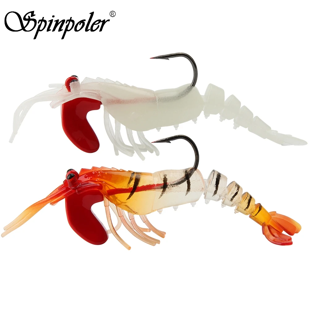 Spinpoler 9 см/12 4g TPR Мягкая наживка для рыбалки &quotкреветка&quot силиконовые бионические