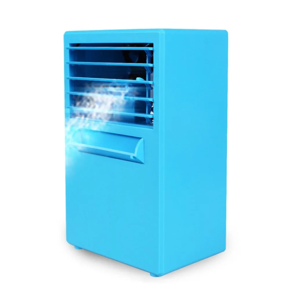 

Mini Desk Fan Creative Spraying Humidify Fan 3 Speed Bladeless Quiet Air Conditioner for Student Dorm Room Office free shipping