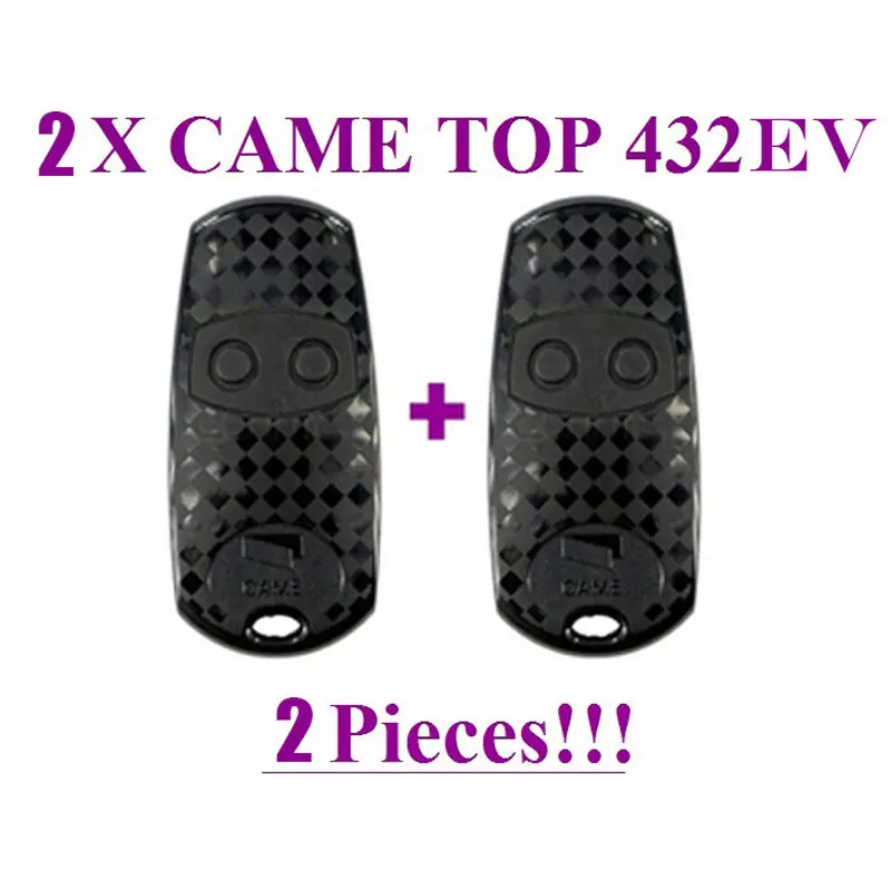 

2pcs For CAME TOP 432EV replacement garage door transmitter 433MHz ,Not AT02EV