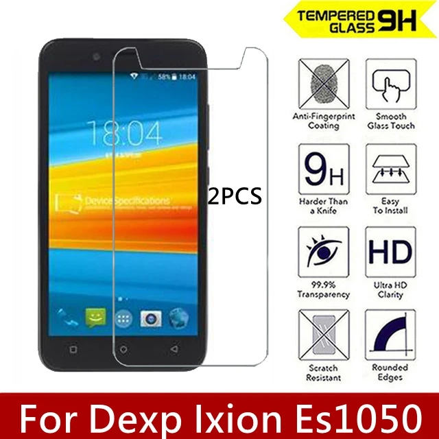 2 шт./лот 2.5D 9H Закаленное стекло пленка для Dexp Ixion Es1050 защитная высокого качества |