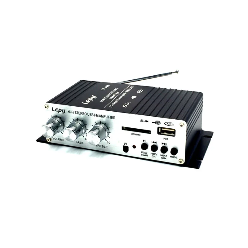 KYYSLB домашний аудио мини 12 в автомобильный усилитель 2,0 LP-A68 u-дисковая карта электронный радиопульт дистанционного управления USB FM Усилитель