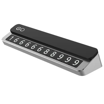 

Car Temporary Parking Card Telephone Number Holder Mobile Phone Number Plate Auto Parking Card Car Styling Metal Sticker