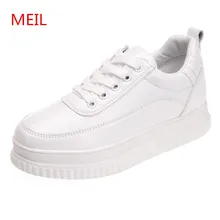 Г. весенне-осенние белые кроссовки Женская повседневная обувь на плоской подошве женская обувь на платформе chaussures femme женская обувь