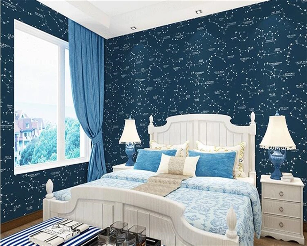Beibehang Mediterranean style children's room wallpaper ...