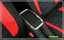 1pcs ABS Chrome Inner Armrest Frame Decorative Trim For PEUGEOT 2008 2014 2015 2016 2017 car styling