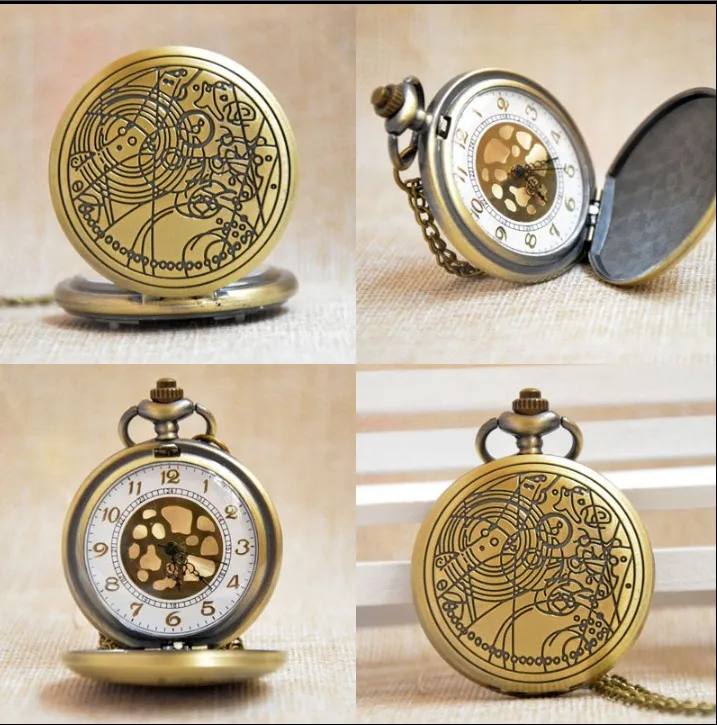 

Bronze Doctor Who Style Fashion Quartz Pocket Watch Best Gift Men Women Unisex Watches