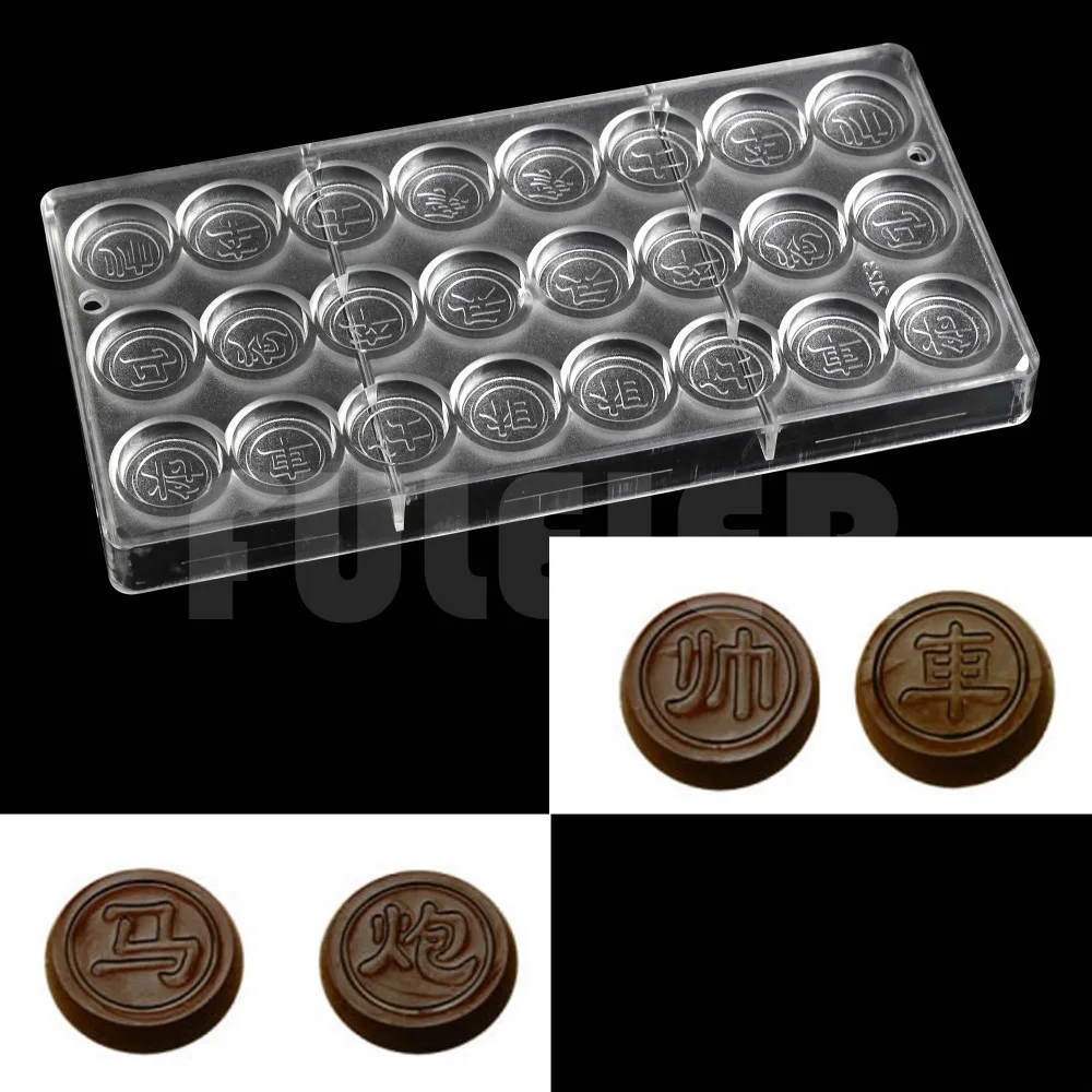 

Chess Mold Polycarbonate chocolate Mold DIY Hard plastic Kitchen gadgets pastry Tray cake candy confectionery Baking Dish