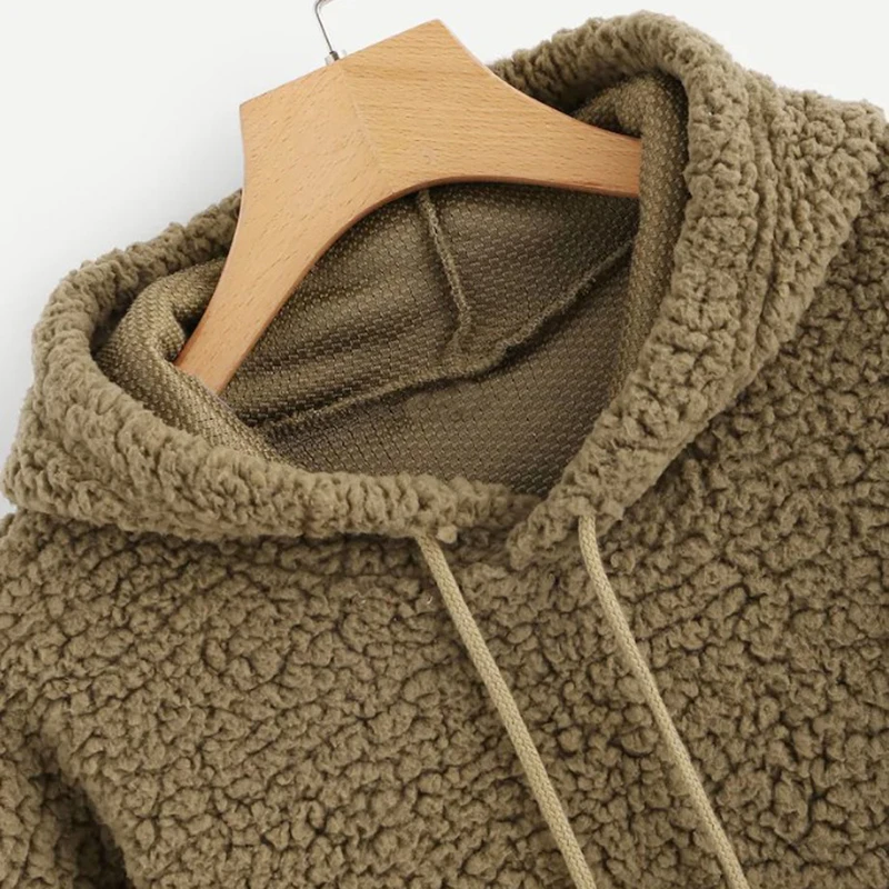 Loozykit Women's Drawstring Solid Hooded Sweatshirt Women Casual Autumn New Style Plain Pullovers Spring Long Sleeve Hoodie