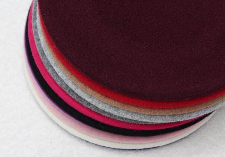 Шерстяной берет женские зимние шапки одноцветные Модные женские теплые шапки и кепки Женские Повседневные шапки для женщин красные шерстяные береты