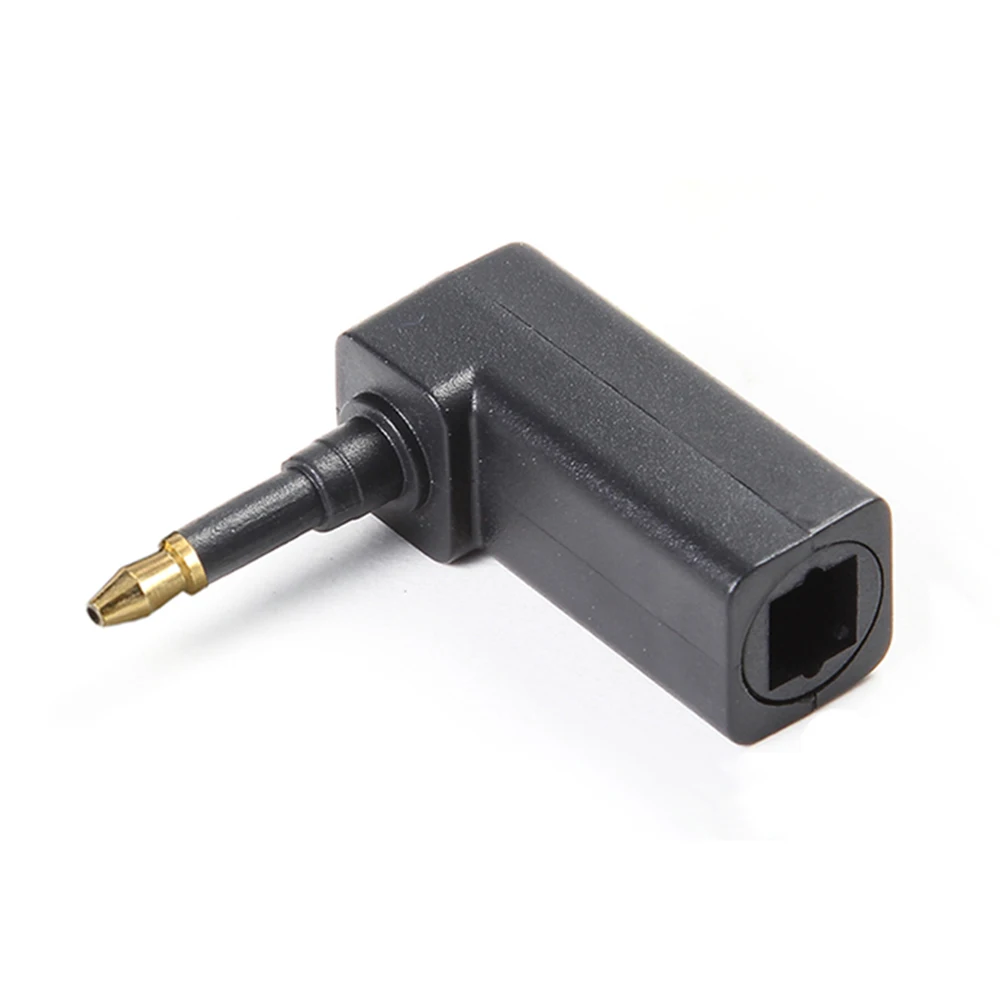 

Toslink Digital Optical Jack To 3.5mm Mini Plug 90 Degree Audio Adapter Plug Right Angle Connector for Toslink Cable For TV Box