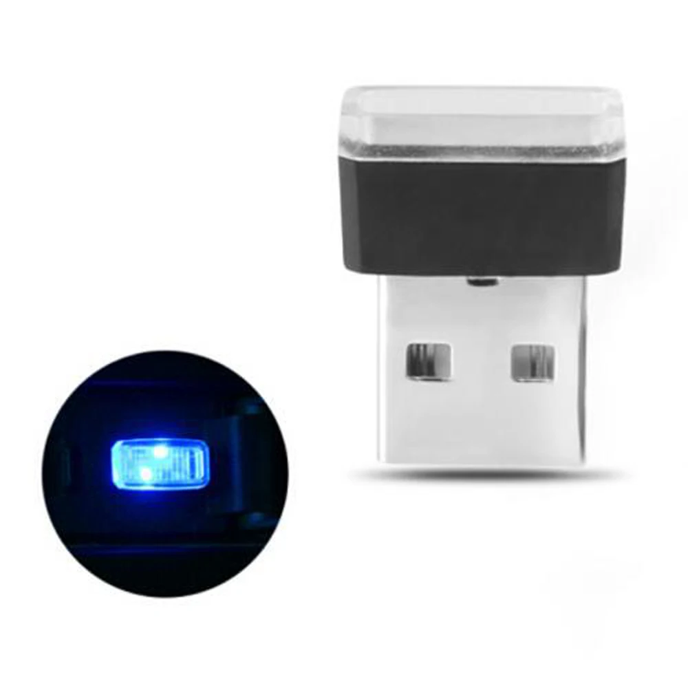 Автомобильный Универсальный светодиодный декоративный светильник с USB