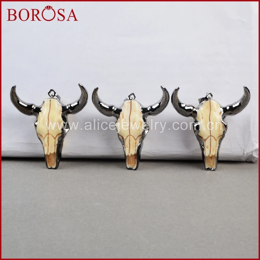 Бусина бусина BOROSA OX черного цвета в форме крупного рогатого скота буфер из смолы