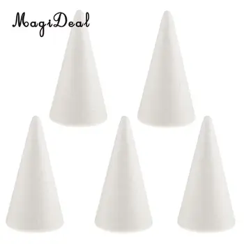 

5pcs Cone Shaped Styrofoam Foam Craft Creative DIY Handmade Party Decoration