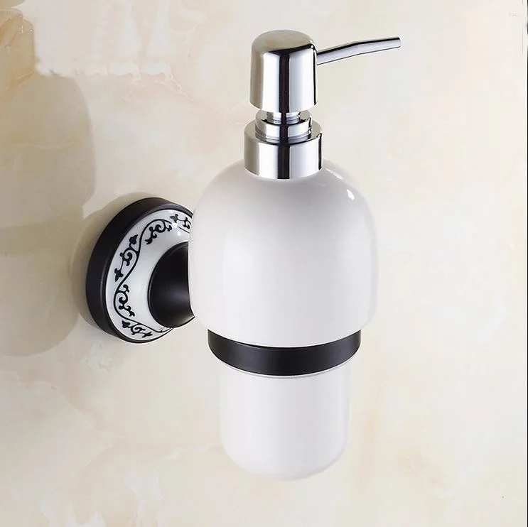 Free Shipping Luxury Wall Mounted Liquid Soap Dispenser With black