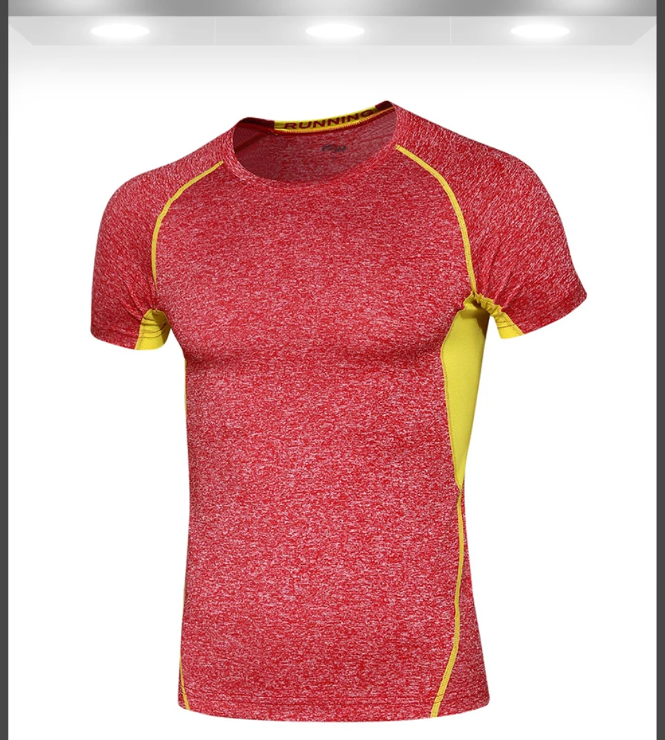 Футболка для бега; одежда для фитнеса; Облегающая рубашка с короткими рукавами