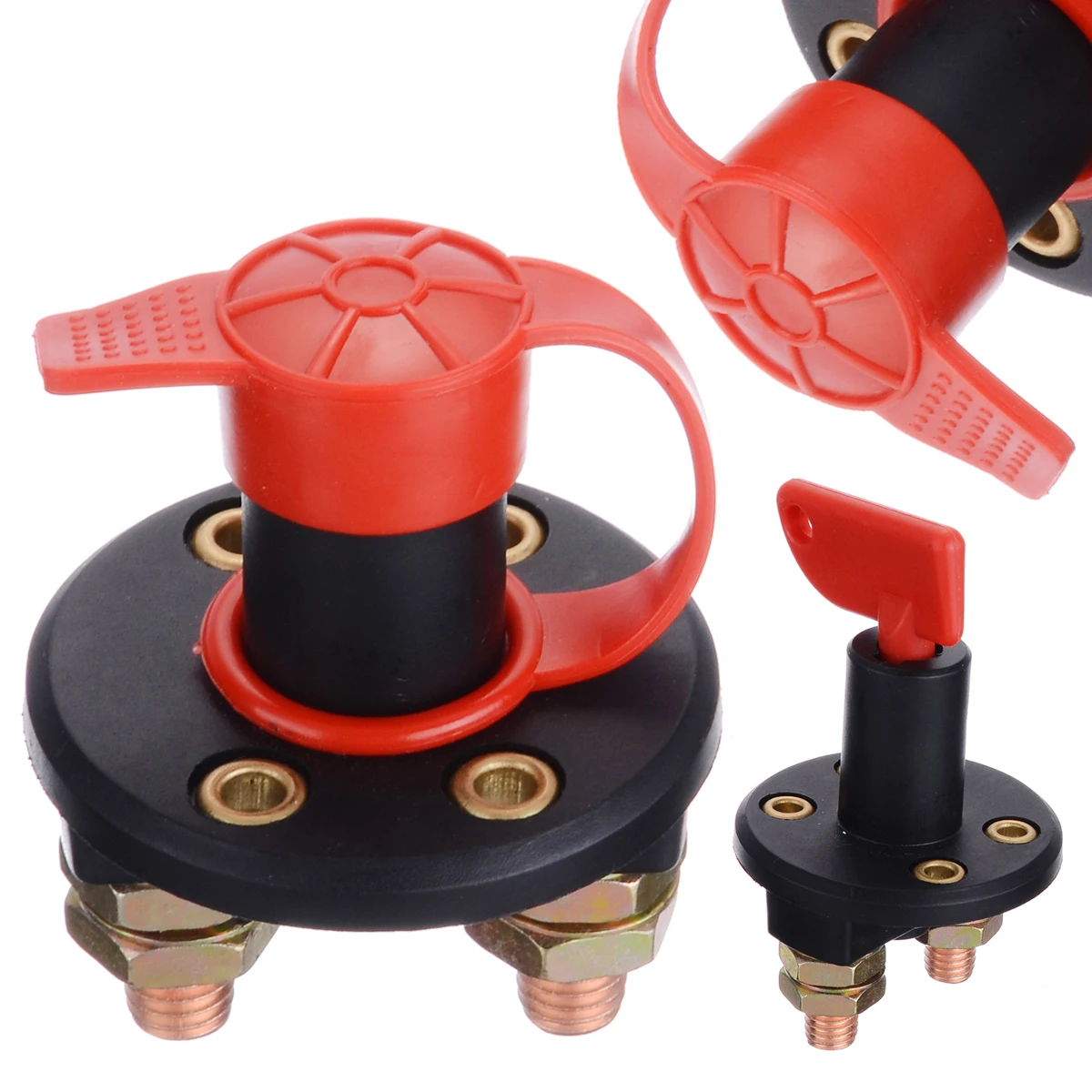 Mayitr 12V 300A Battery Main Switch Disconnector Boat Car Load Switch With 2 Removable  Keys