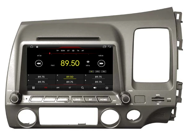 Flash Deal Android 8.1 quad core car dvd player media radio car audio wifi carplay gps dvr handfree headunit for HONDA CIVIC RHD 2006-2011 5